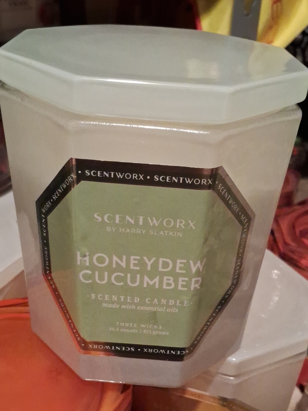 Honeydew Cucumber Scented Candle - Green